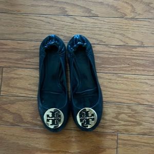 Tory Burch Black Ballet Flats